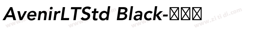 AvenirLTStd Black字体转换